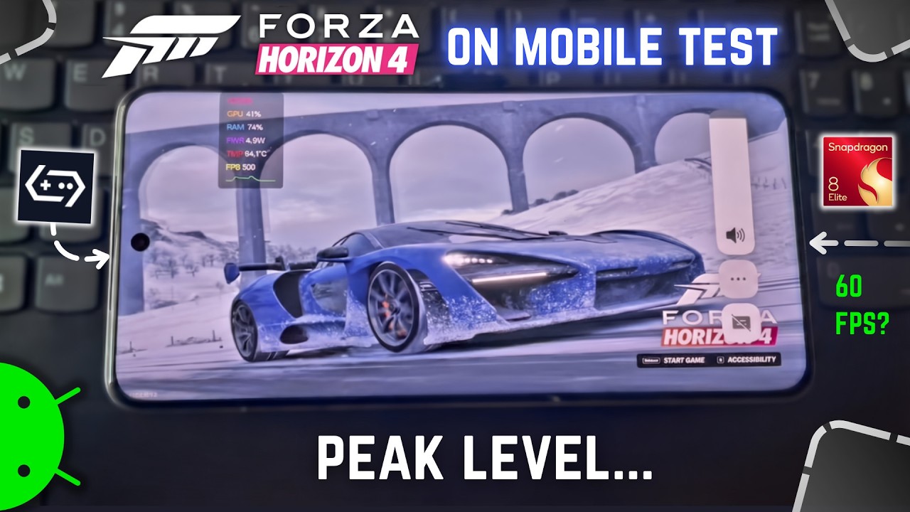 Forza Horizon 4 on Android Snapdragon 8 Elite TEST, 16GB RAM - Best Settings!