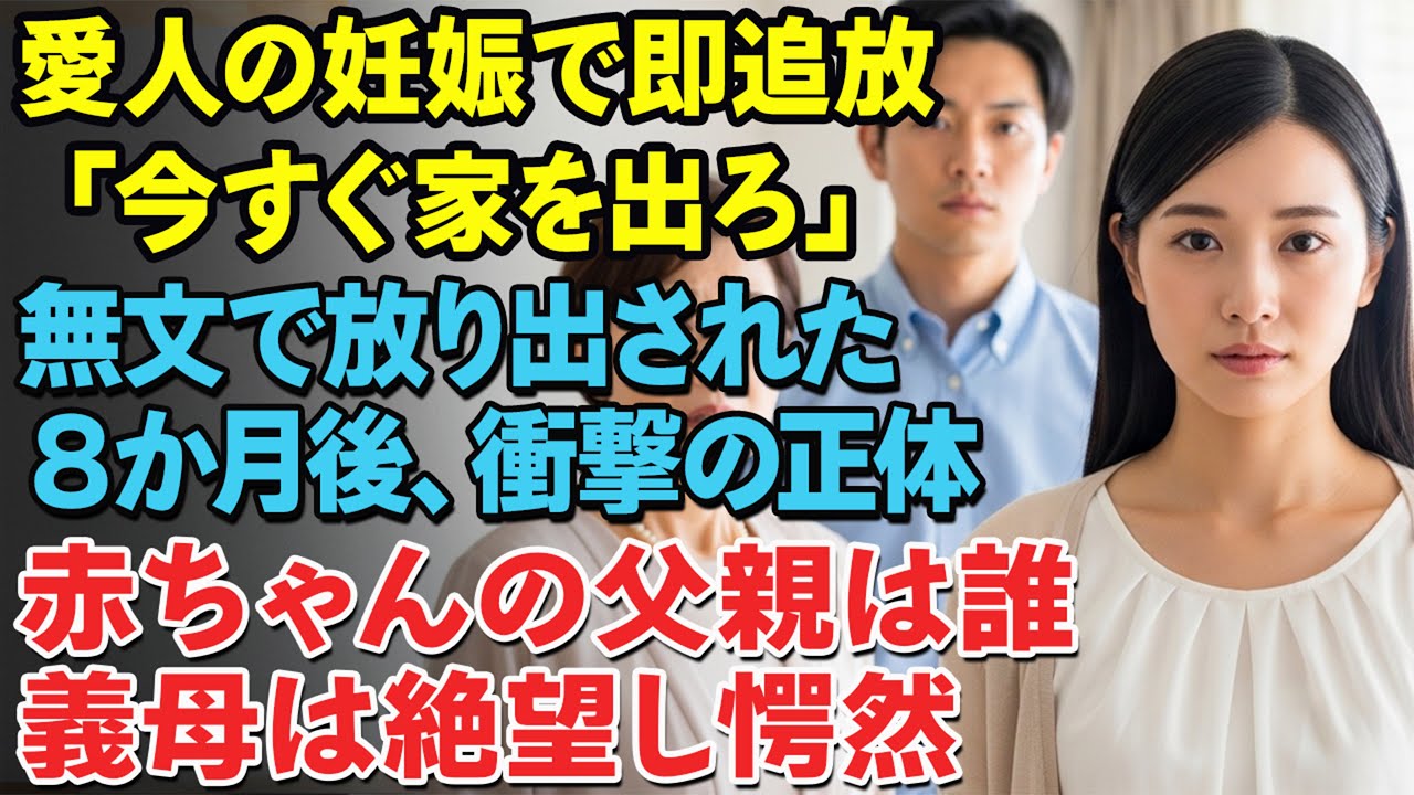 「愛人が息子を妊娠したからお前は出て行け！」と無一文で追い出された私――8か月後、彼女が産んだ子どもの“本当の正体”を知り、義母は愕然とした…