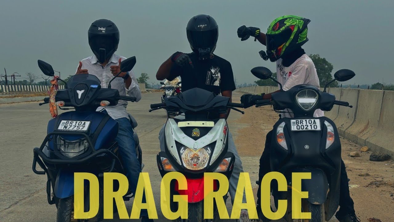 Triple Battle | YAMAHA RAY ZR BS6 VS YAMAHA FASCINO BS6 VS YAMAHA RAY ZR BS4 | Drag Race | Who Wins?