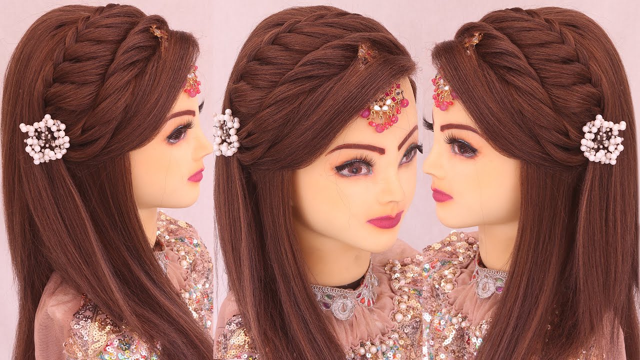 Wedding hairstyles kashees l bridal hairstyles kashees l front variation l Engagement look
