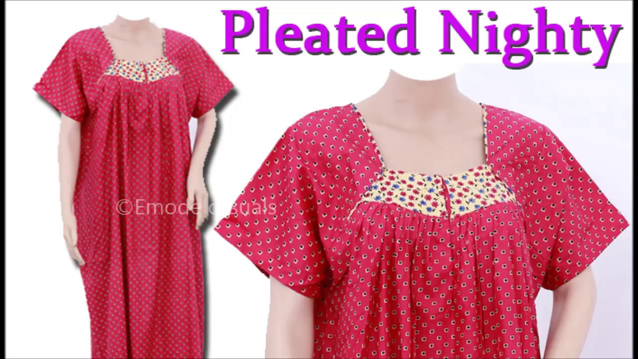 Nighty cutting and stitching (pleated) Easy method Well explained DIY Hindi tutorial for beginners