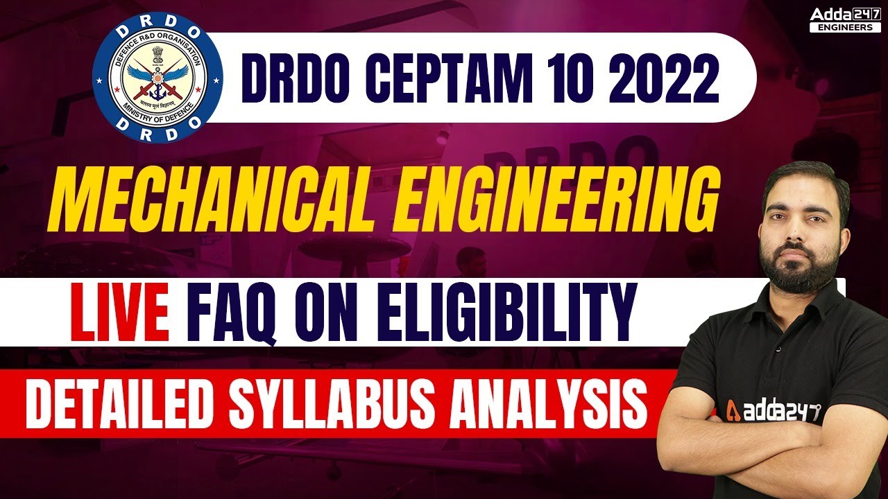 DRDO CEPTAM 10 Syllabus & Eligibility 2022 | Live FAQ Session🔥