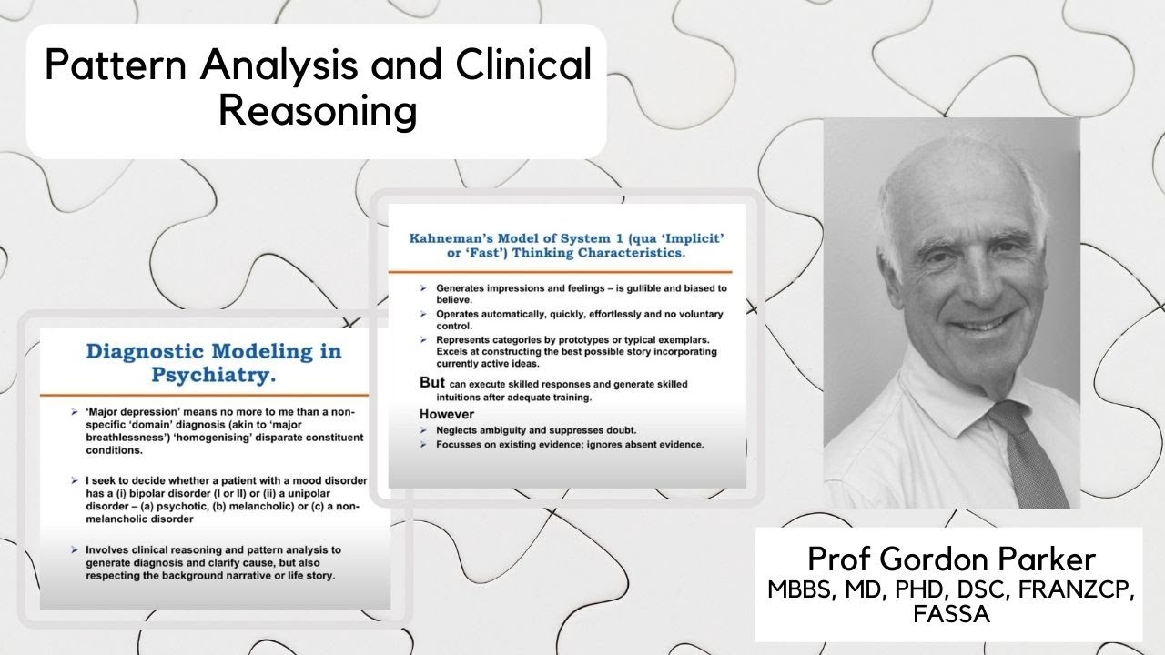 Pattern Analysis and Clinical Reasoning By Prof  Gordon Parker
