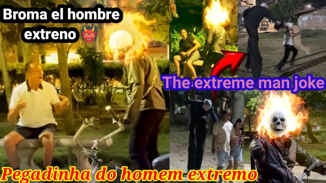 broma del motociclista 💀☠️😱fantasma / Pegadinha do motoqueiro fantasma/ ghost rider prank