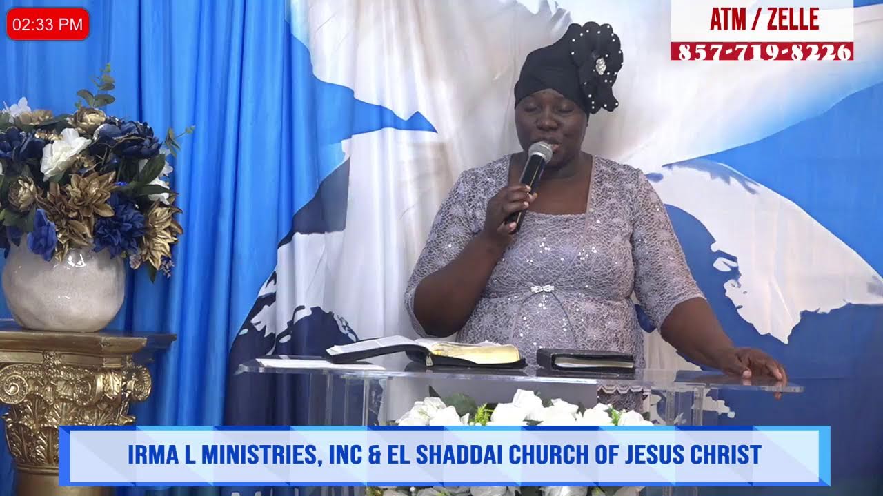 03/01/2026 Irma L. Ministries, Inc. present: Dimanche Culte d'Adoration et de Louange a L'Eternel!!!