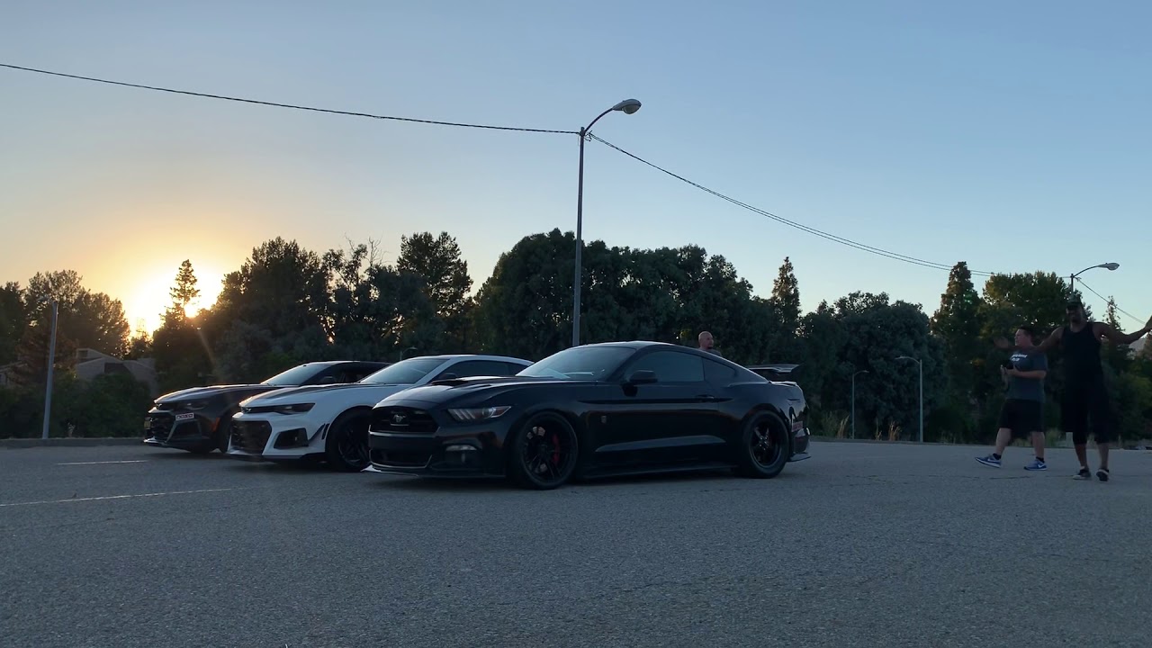 181,000 mile 1000 HP  black S550 mustang GT Whipple Supercharged and friends ZL1 & ZL1 1LE Camaro
