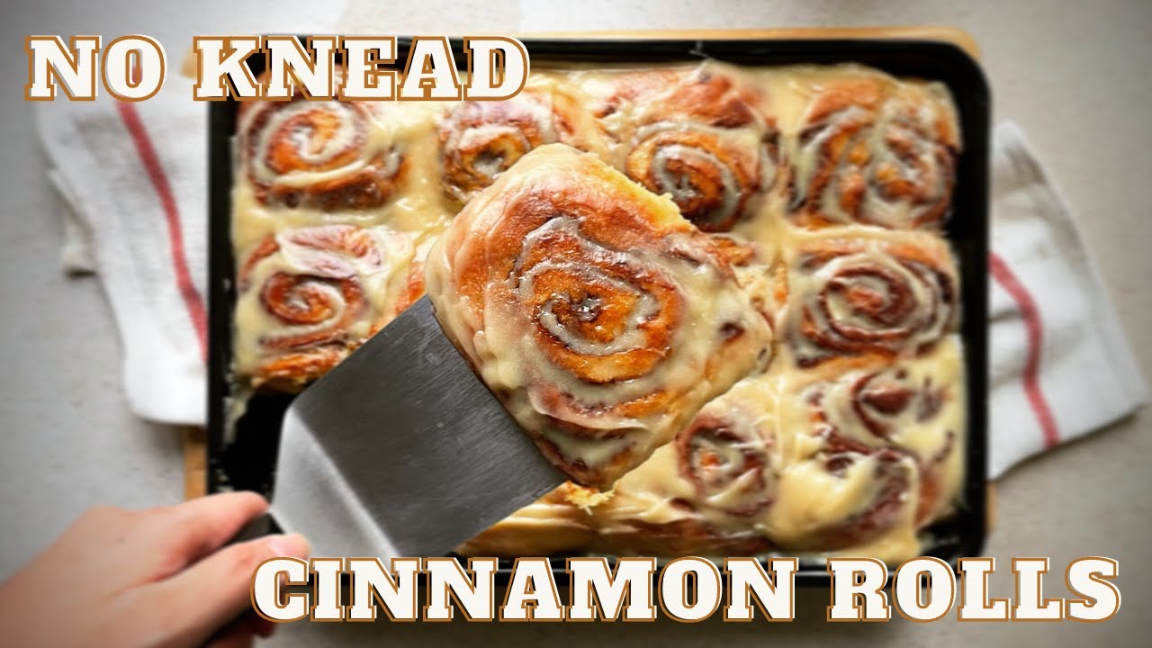 The EASIEST Homemade NO KNEAD CINNAMON ROLLS | Recipe Shared By A Professional Baker