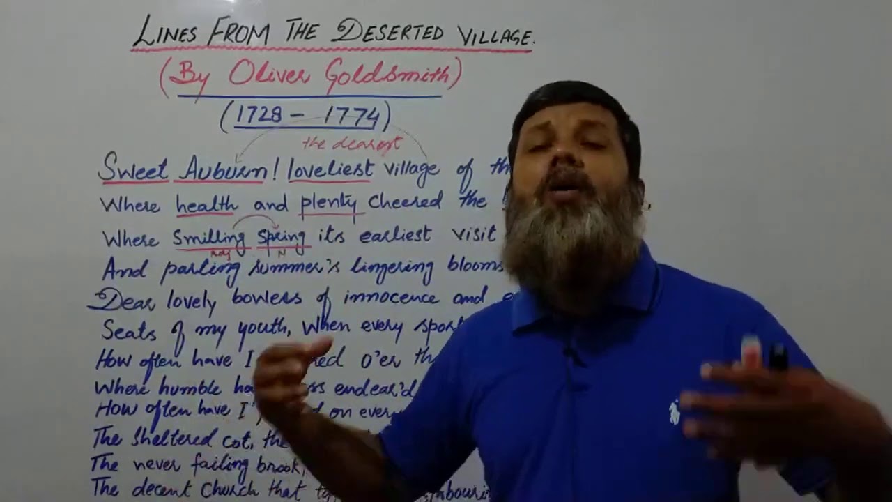 THE DESERTED VILLAGE POEM EXPLANATION (#01) BY SIR SAEED