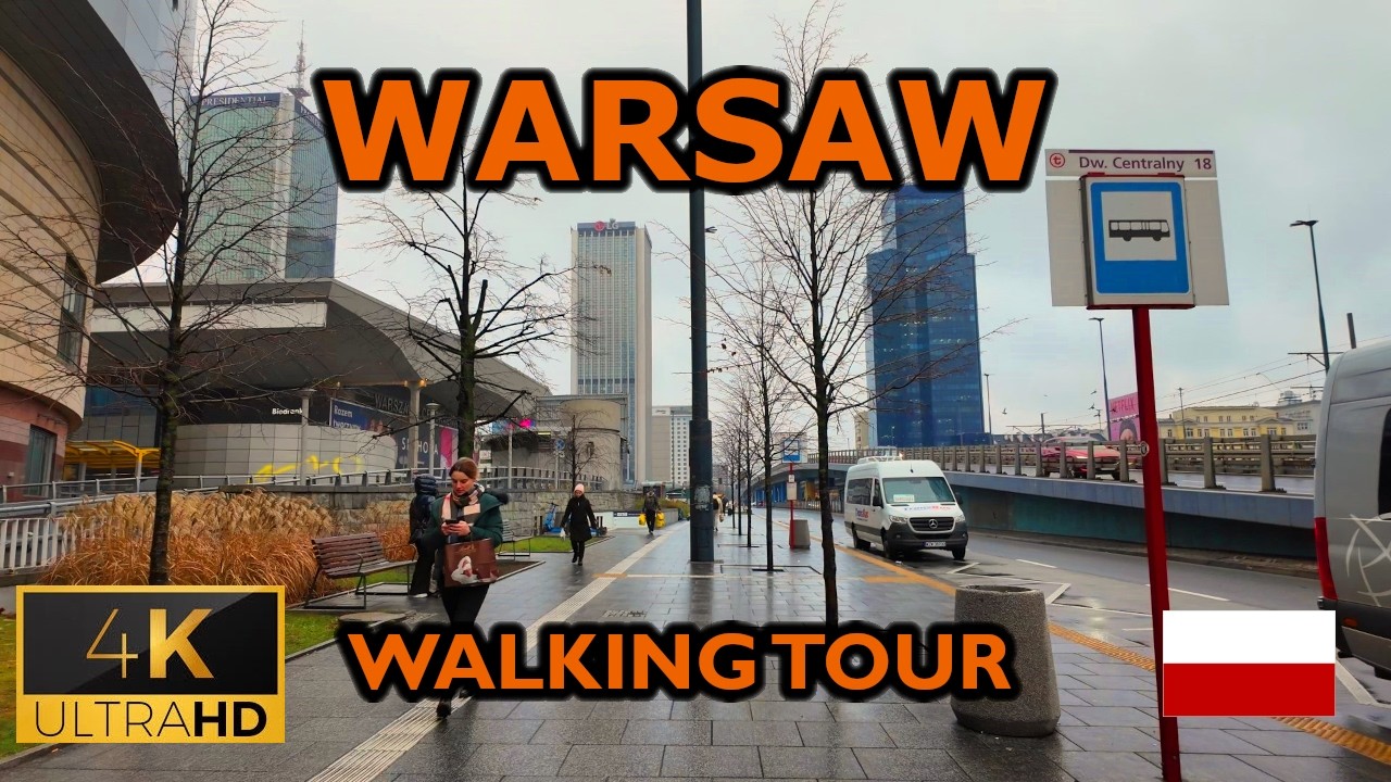 ⁴ᴷ⁶⁰ 🇵🇱 Warsaw/Poland | Walking around downtown (December 2024) [4K]