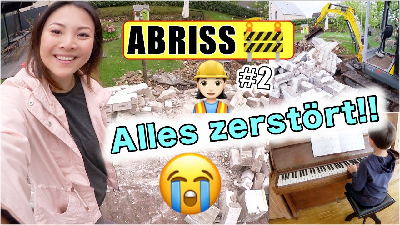 Der ABRISS beginnt 🏡  Bagger im Garten! Morgen Routine mit Baby | Mamiseelen