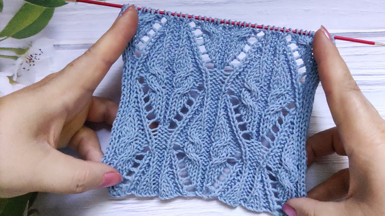 Lace Cable Knit Stitch | Ajour-Zopfmuster stricken | Punto Trecce Traforate| Point Torsades Ajourées