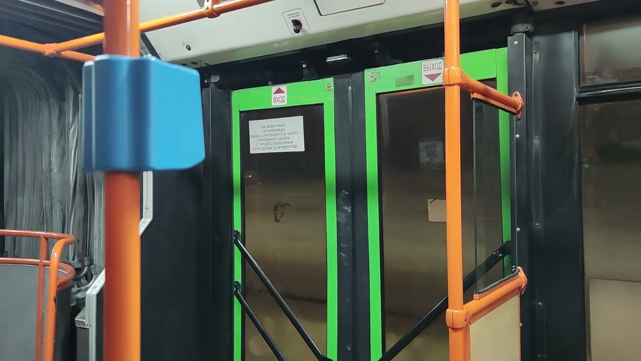 Поездка на зелёном автобусе МАЗ 105 по маршруту №24; В ГАРАЖ.
