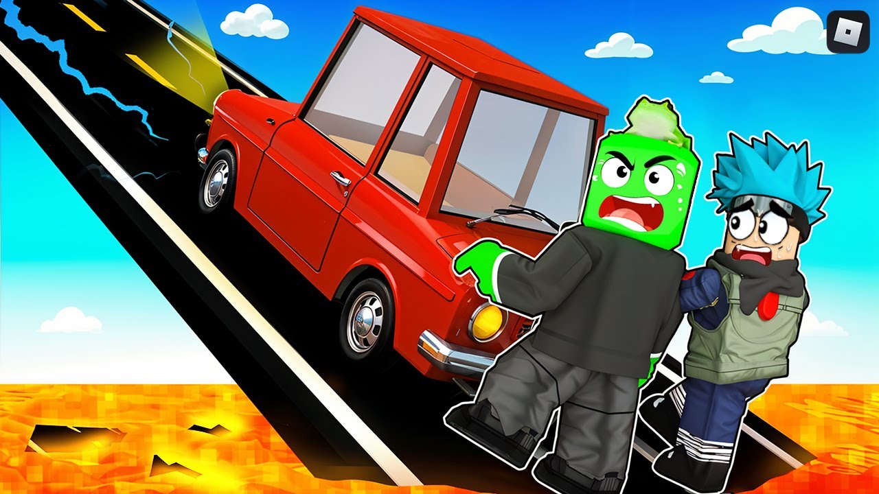 روبلوكس: السيارة انزلقت نحو الحمم البركانية!! هل نقدر ننقذها؟ 🚗🔥😱 مع @OtakuG