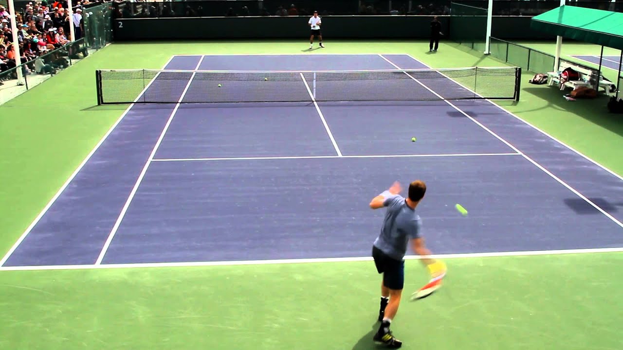 Andy Murray Practice 2013 BNP Paribas Open Part 1