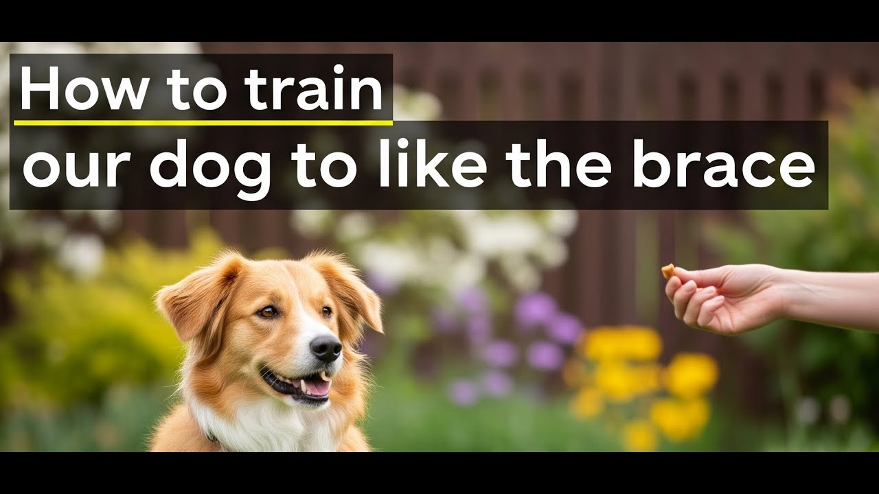 How to train our dog to like the brace