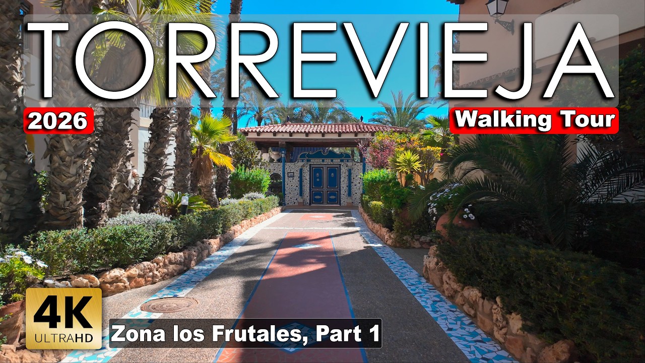 Torrevieja - Zona los Frutales Area, Part 1, March 2026 | Costa Blanca - Walking tour [4k 60fps]