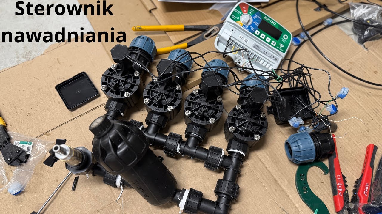 Nawadnianie ogrodu- przygotowanie elektrozaworów i sterownika