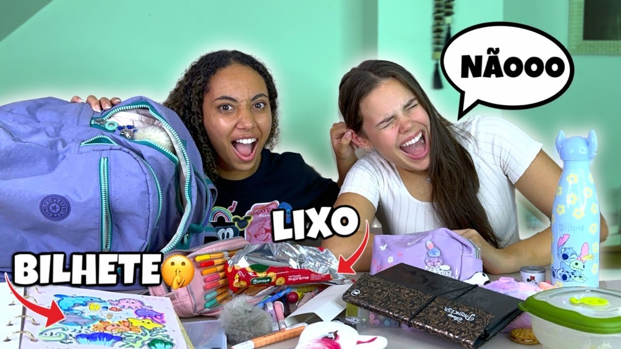 REAGINDO AO QUE SOBROU DO MATERIAL ESCOLAR DA MINHA AMIGA!!!