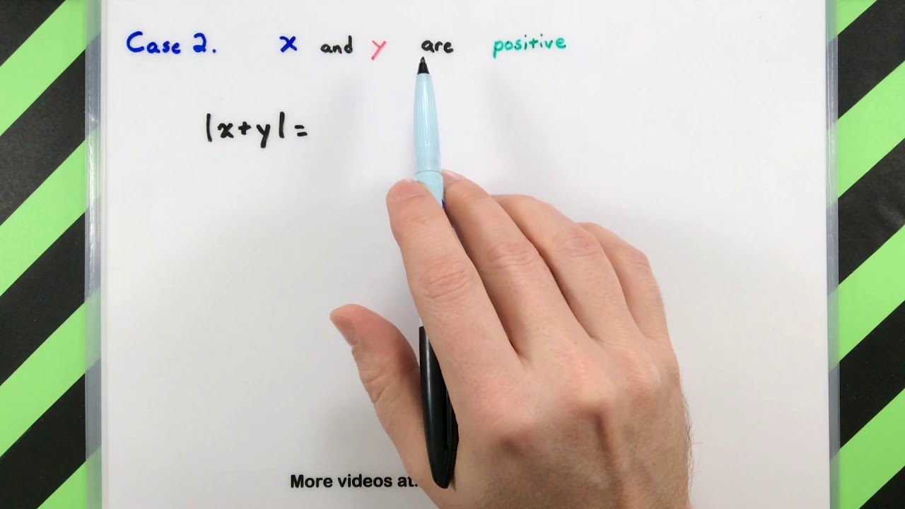 Analysis - Proof of the triangle inequality by cases