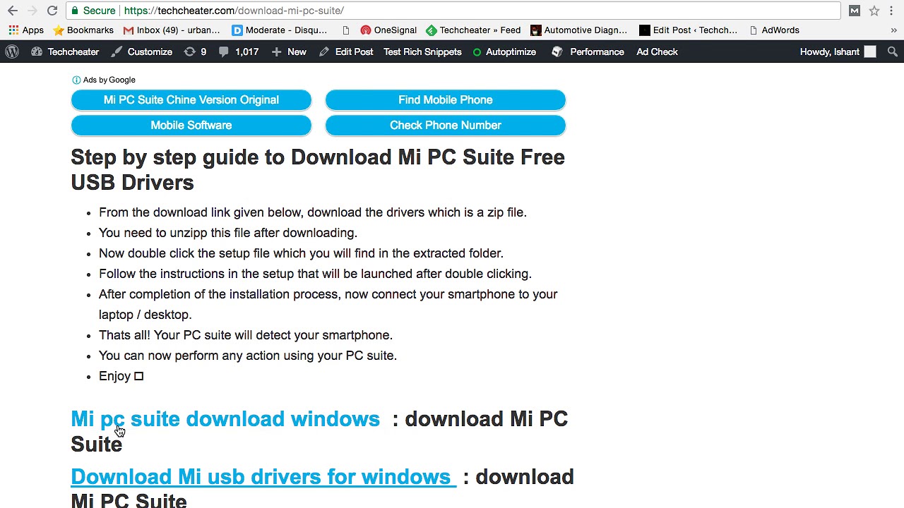 MI pc suite official download link with explained steps in detail