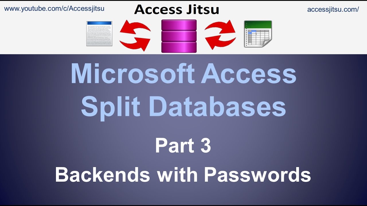 Microsoft Access Split Databases:  Backend Passwords