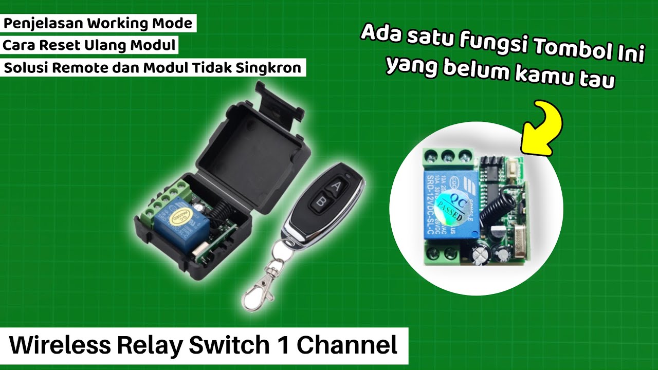 Review Remote Control Wireless Relay Switch 1 Ch RF 433 MHZ