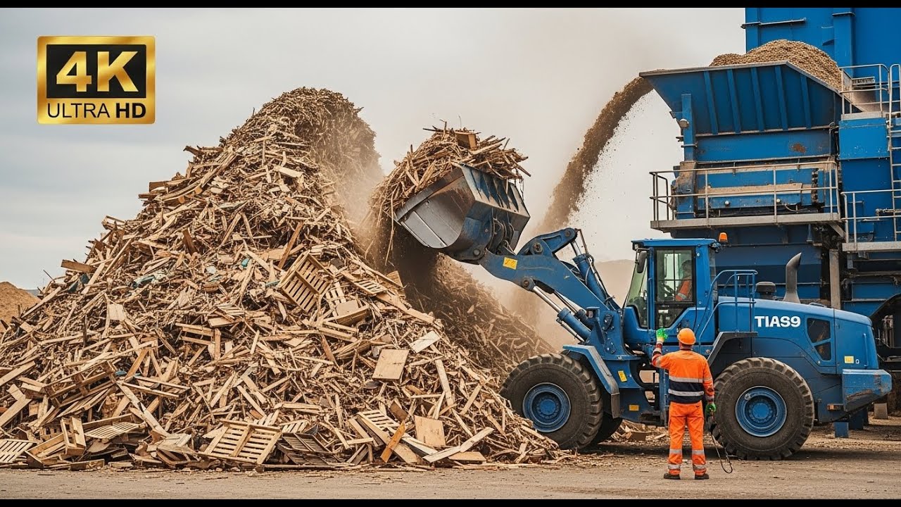 Wood Waste Recycling Process: How Particle Board is Made | Documentary (4K)