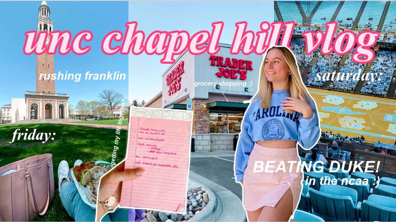 WHAT IT'S LIKE TO GO TO UNC CHAPEL HILL *VLOG* | beating duke, rushing franklin + being productive!