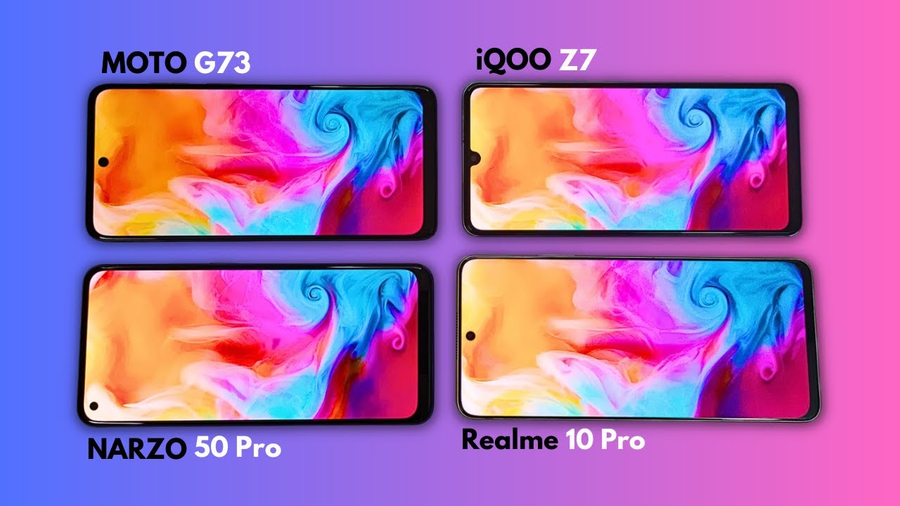 Best Display and Speaker Phone 😮 | iQOO Z7 5G vs Narzo 50 Pro | Realme 10 Pro vs MOTO G73 🔥
