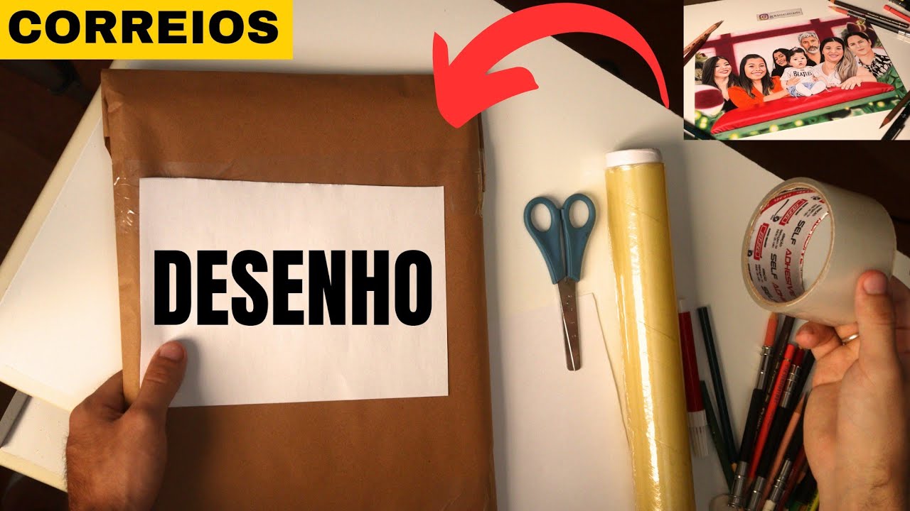 COMO EMBALAR SEU DESENHO E MANDAR NO CORREIO (encomenda nos correios)
