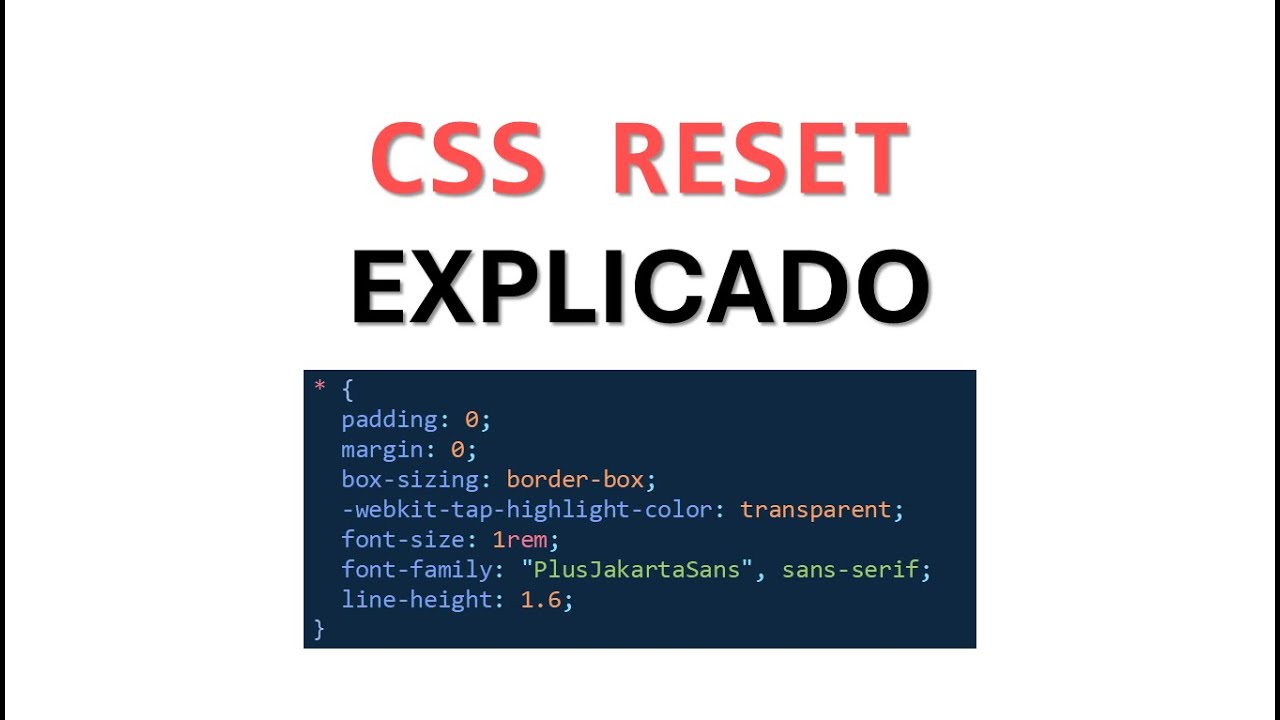 Reset de Estilos CSS