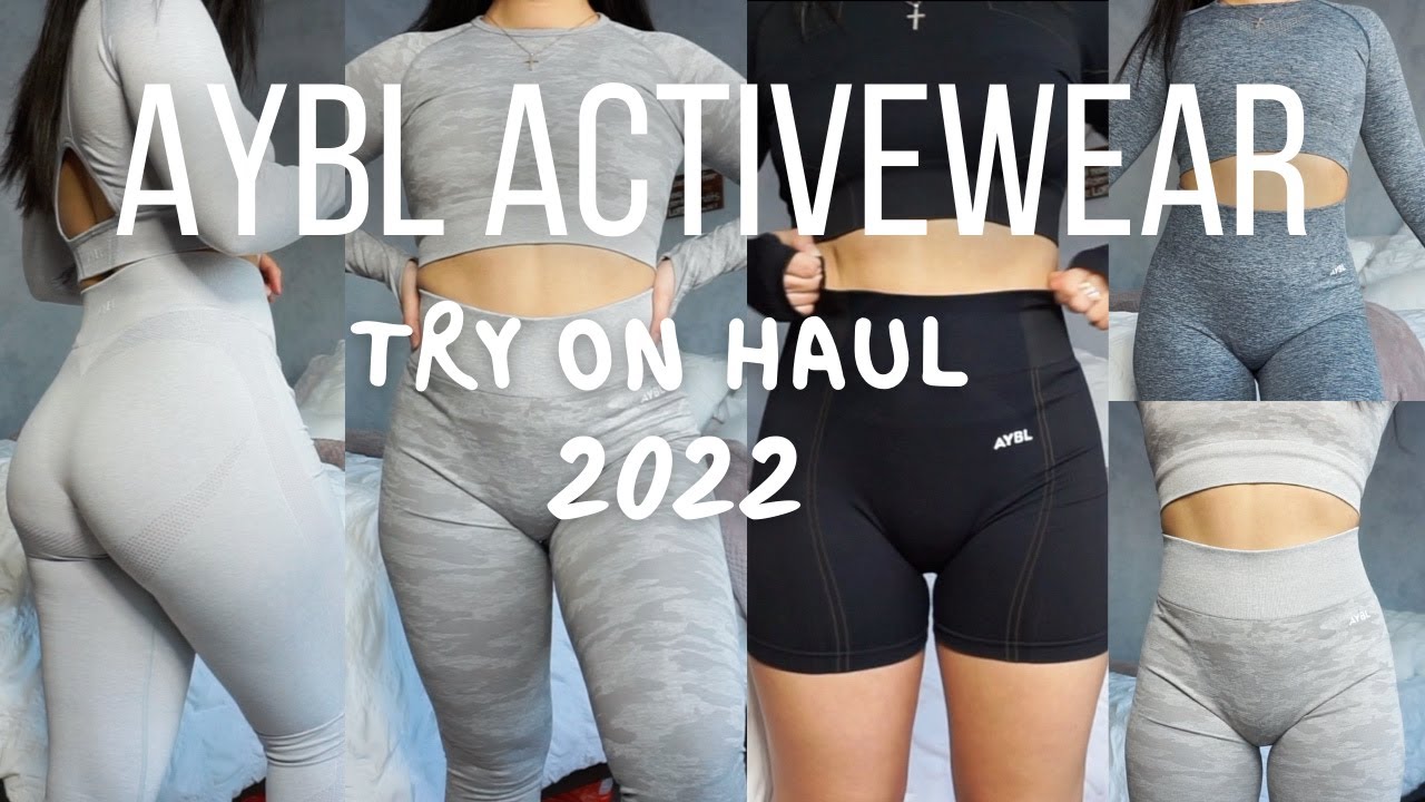 AYBL ACTIVEWEAR TRY ON HAUL 2022 | seamless leggings + long sleeve crop tops