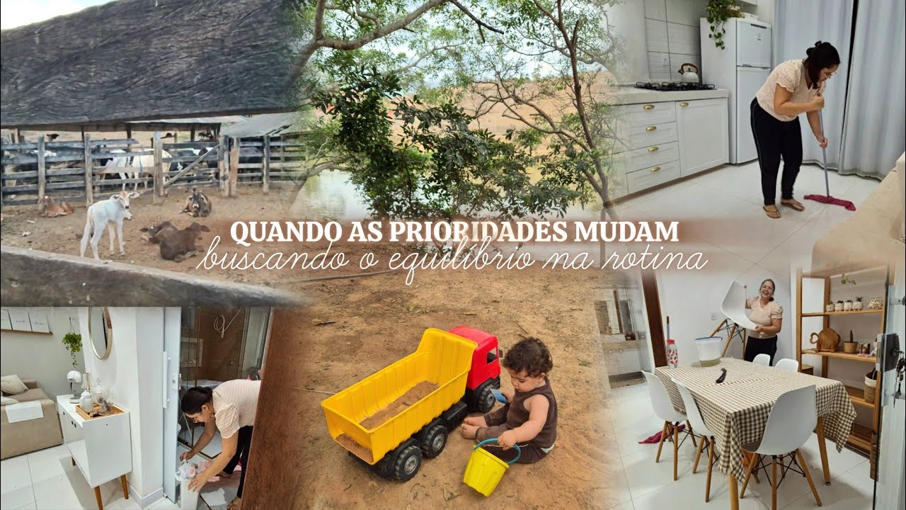 QUANDO AS PRIORIDADES MUDAM, organizando a casa com bebê, nossa vida no interior e passeio na roça