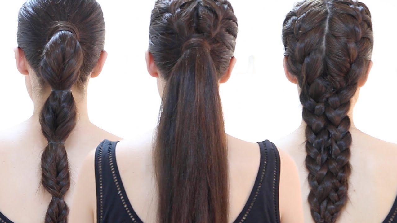 Peinados para ir al gym o hacer deporte  | Trenzas fáciles y rápidas