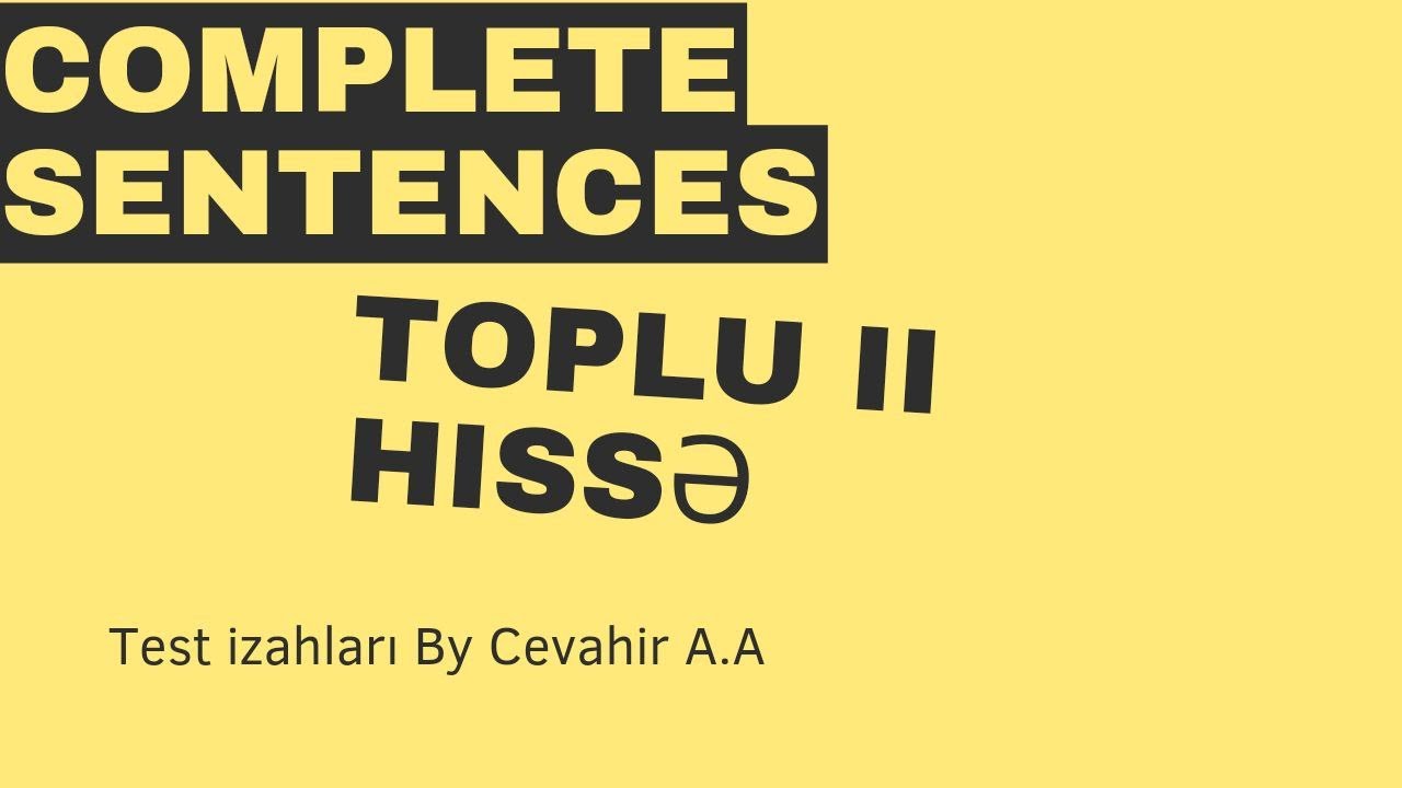 Toplu 2-ci hissə İndirect speech and questions test izahı by Cevahir A.A #abituriyenthazırlığı #miq