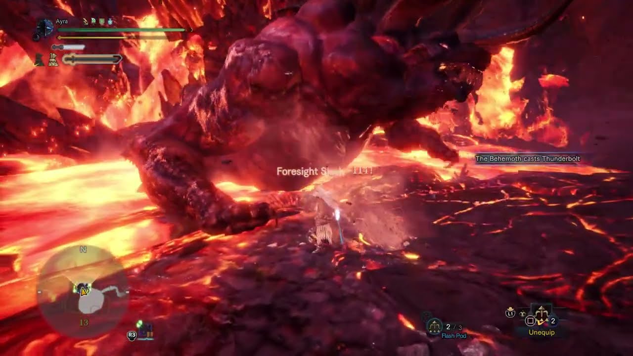 Extreme Behemoth Long Sword Solo High Rank Gear / Moveset