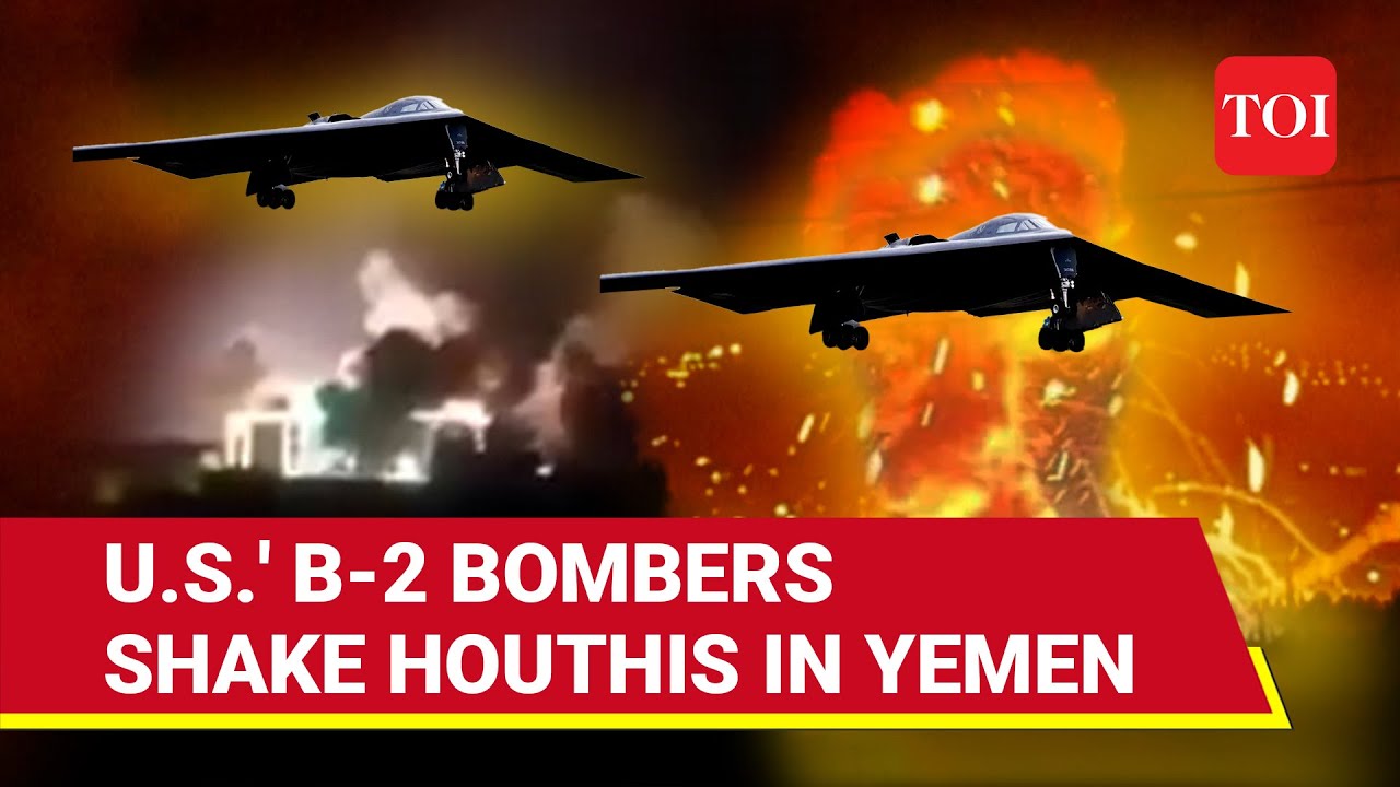 Houthis Fume As U.S.' Stealth Bombers Rain Hellfire On Yemen For The First Time | Watch