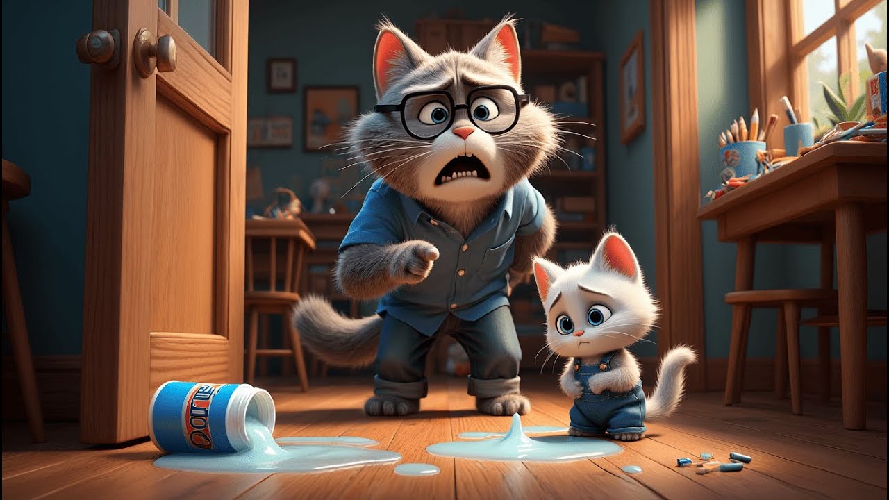 🐱 The Kitten's Prank That Made Cat Dad Angry! 😹💥