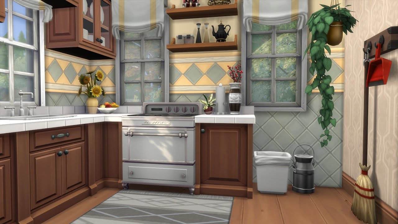 COZY FAMILY HOME🍓 No CC | THE SIMS 4 Stop Motion |  Speedbuild | Mulenas
