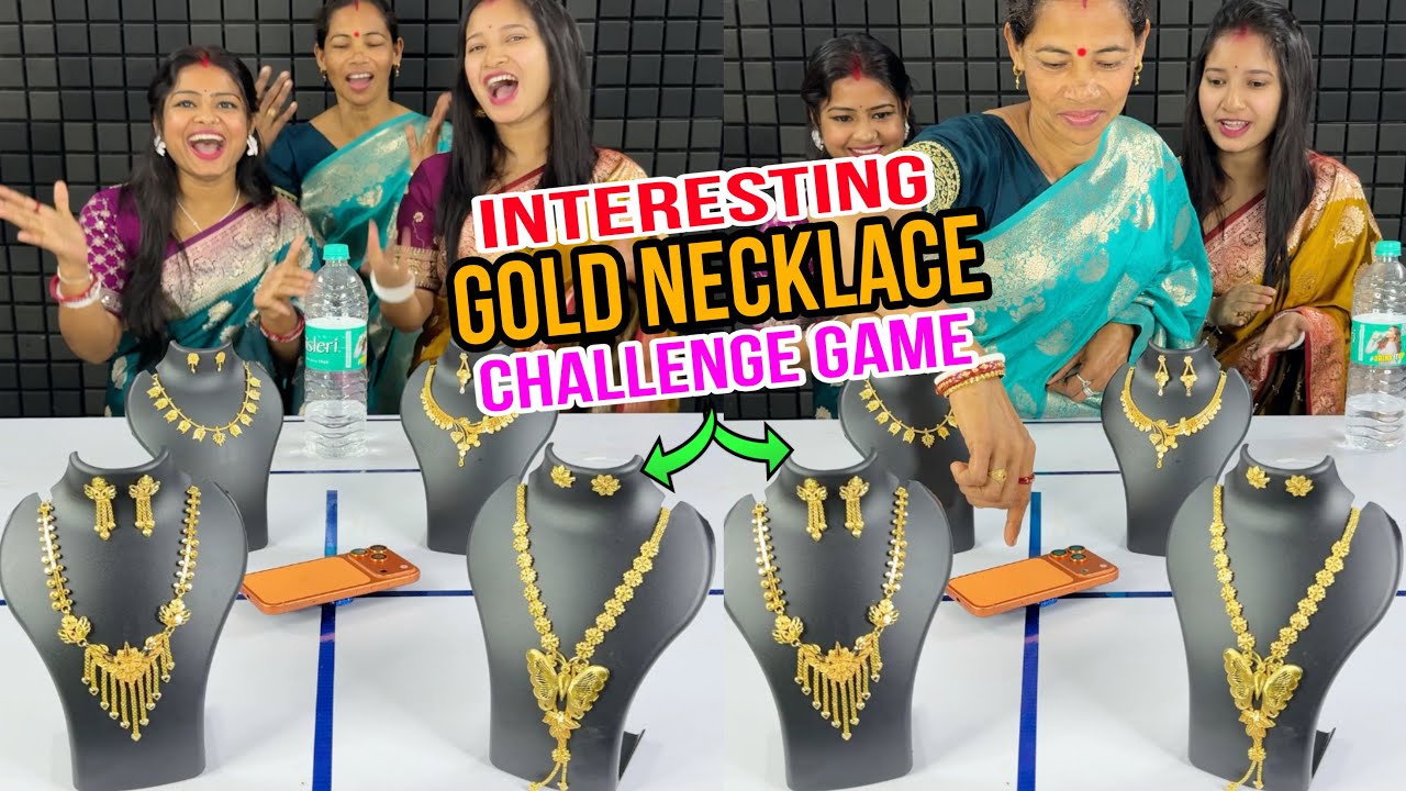 Gold Necklaces Spin And Win Gold Funny Challenge With Beautiful Woman