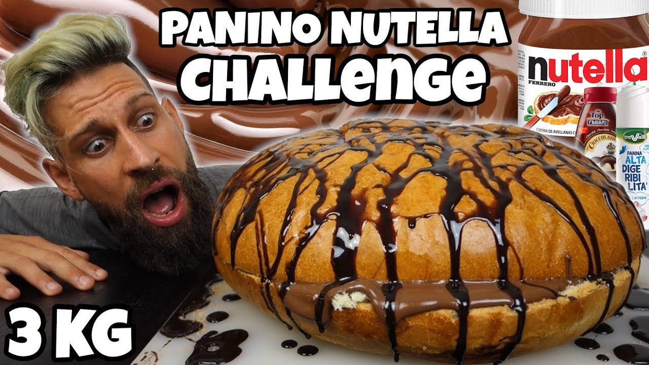 3KG di PANINO NUTELLA Challenge (11500 Kcal) - Cheat day - MAN VS FOOD