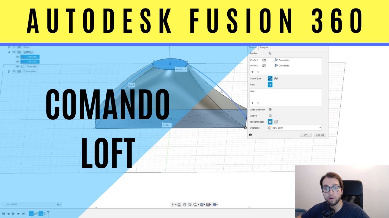 Comando Loft su Autodesk Fusion 360