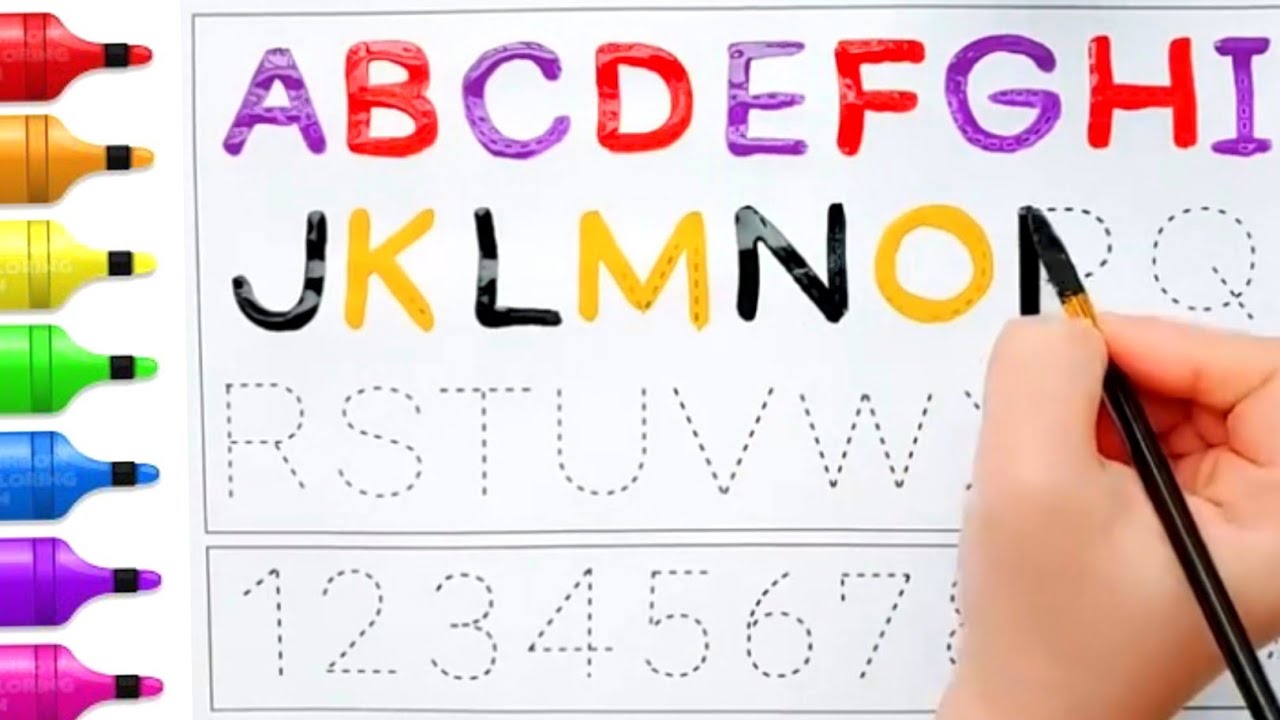Изучение алфавита и цифр от А до Я для детей | Алфавит от А до Я и цифры | Дошкольное образование...