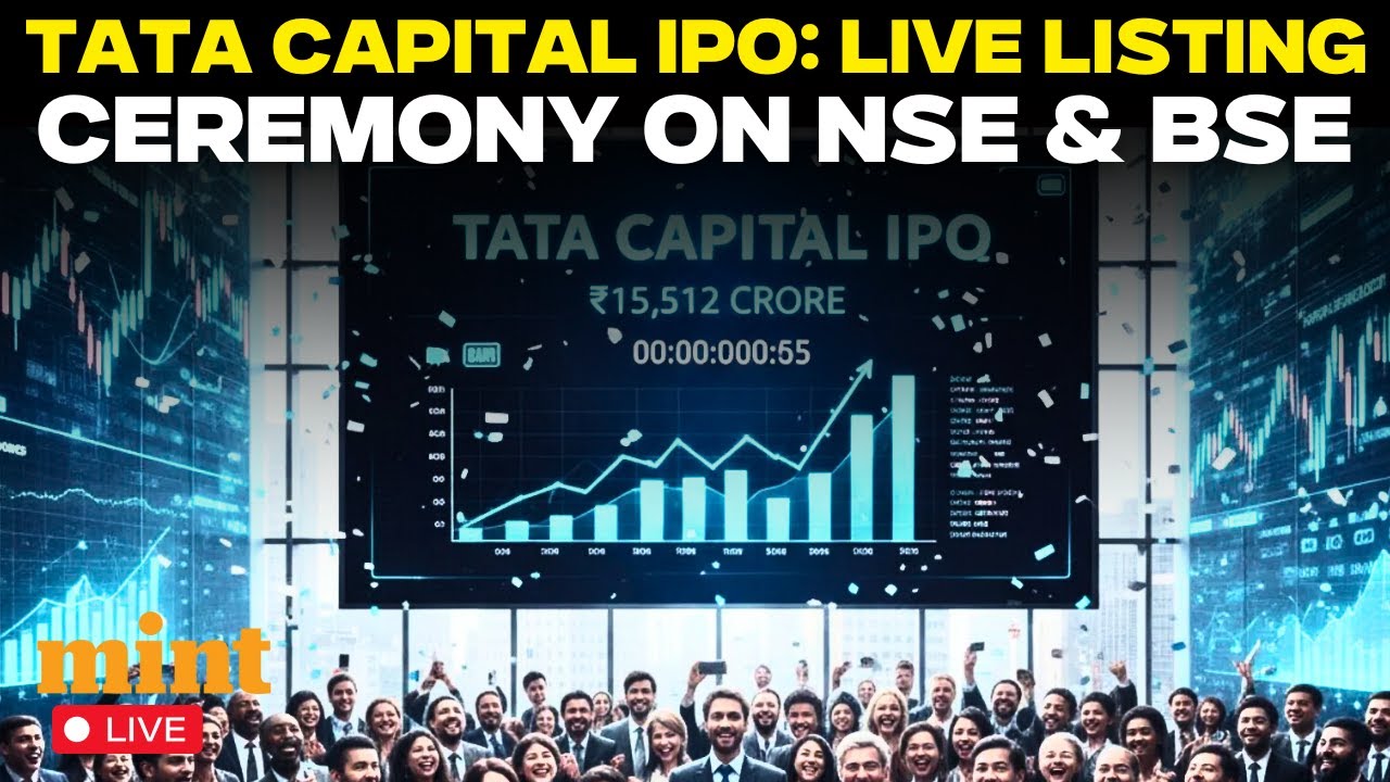 LIVE: TATA Capital Goes Public on NSE & BSE | Listing Ceremony | Share Market |Stock Market
