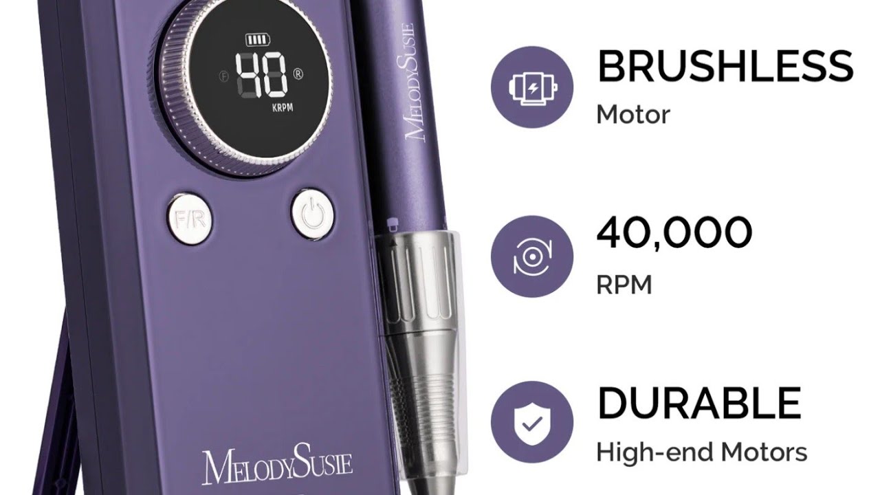 New MelodySusie MB420G Rechargeable Nail Drill 40000RPM. Full Review