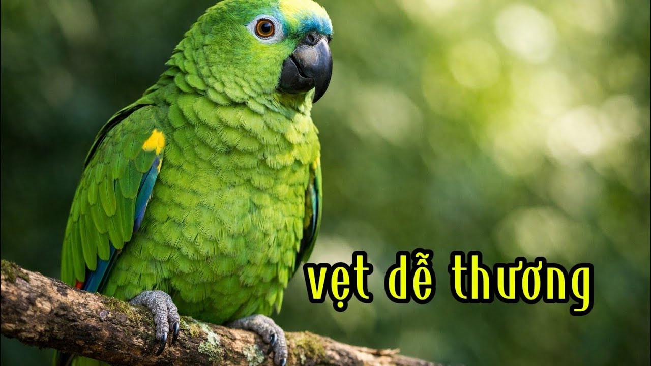 Vẹt dễ thương nói chuyện với chú công an 