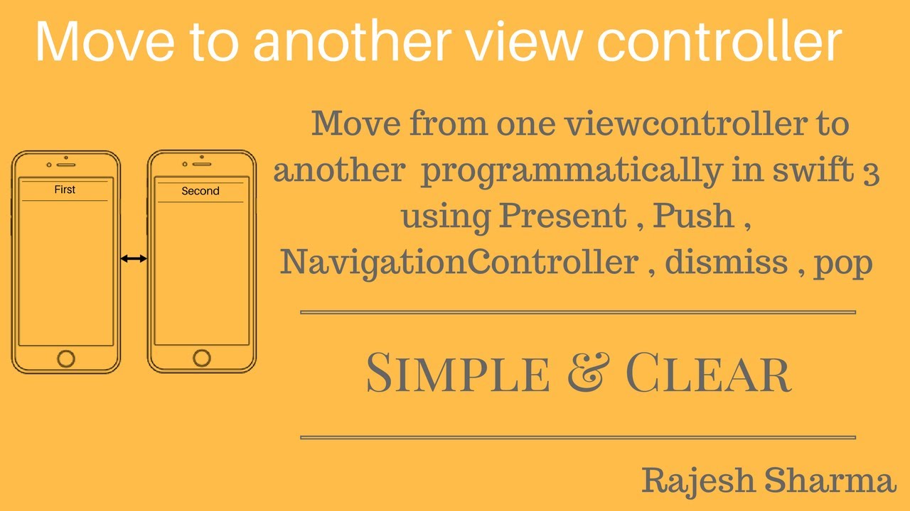 move from one viewcontroller to another in swift 3