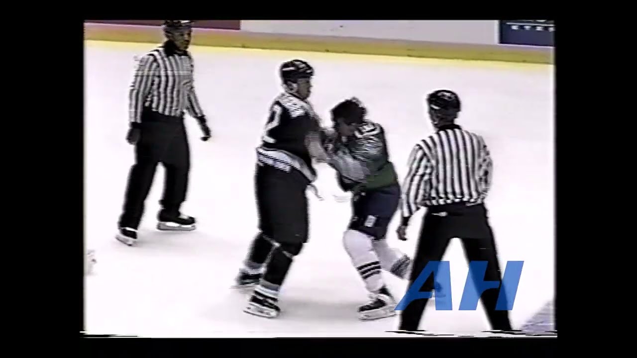 IHL Oct. 7, 1994 Brian Pellerin,HOU v Jeff Buchanan,ATL Houston Aeros Atlanta Knights