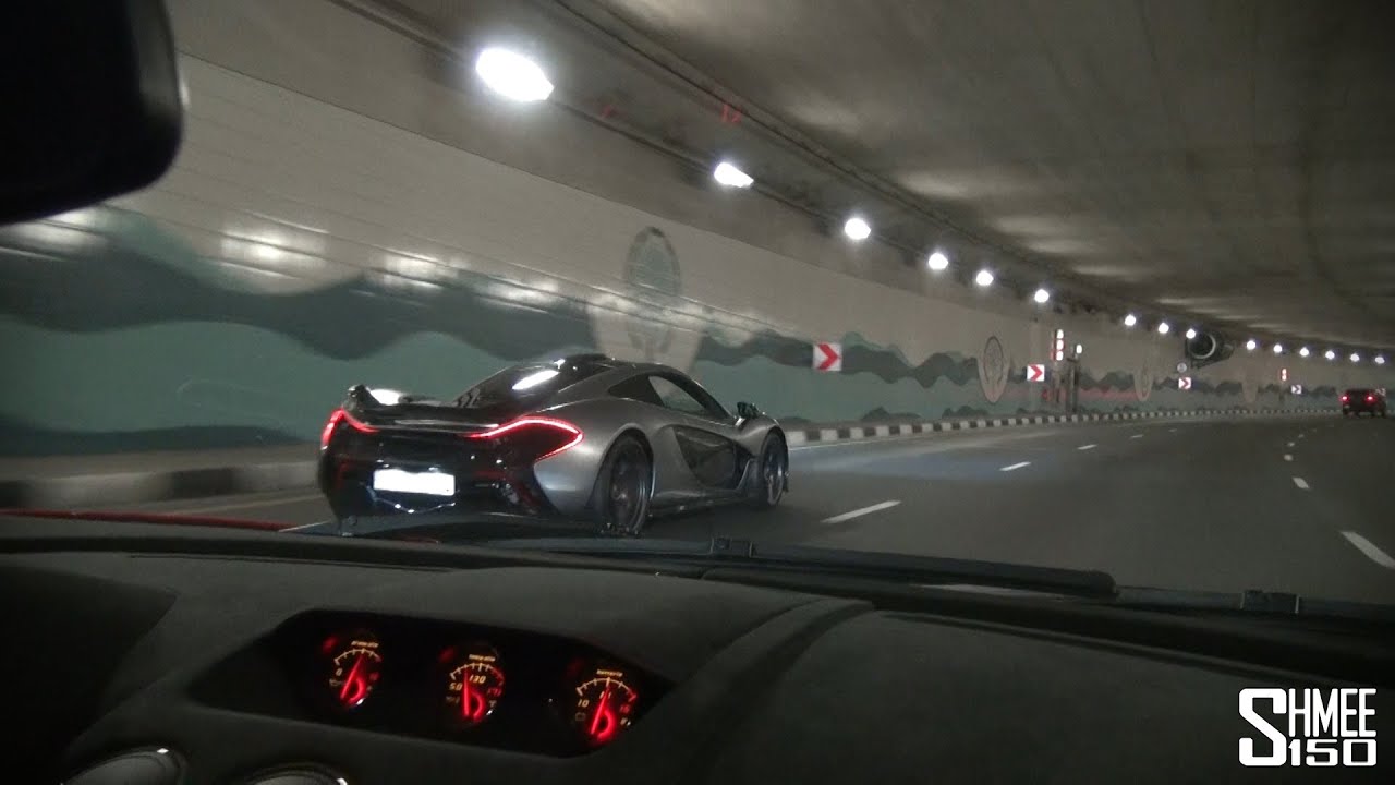 На борту Lamborghini LP570 STS с McLaren P1 в Дубае (включая Flames!)