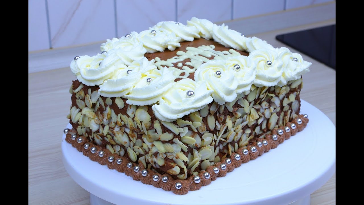 حلوة لاكريم أو طورطة عيد الميلاد بأبسط وأسهل المقادير كالمحترفين طريقة تزيين الطورطة | la tarte